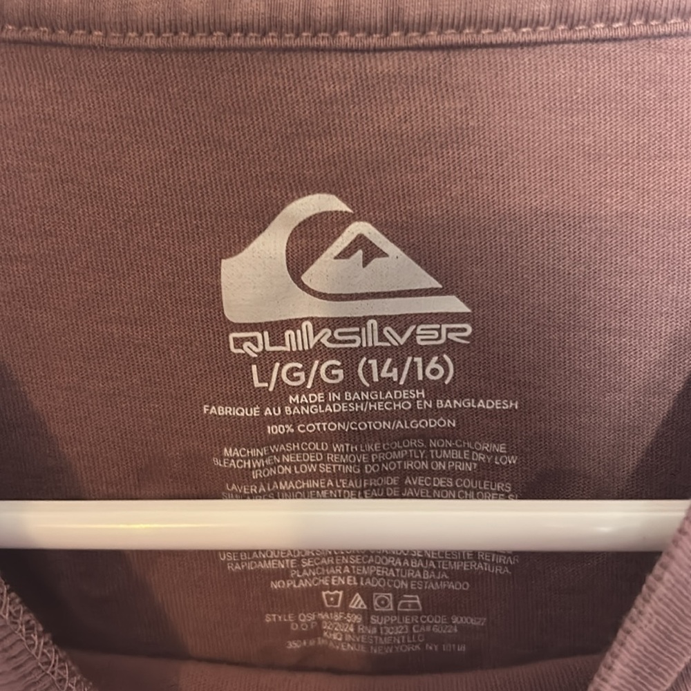 Quiksilver Boy's Omni Checked Logo Short Sleeve Tee Large 14/16 - Picture 10 of 15